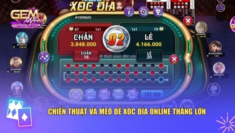 Chiến thuật và mẹo để xóc đĩa online thắng lớn